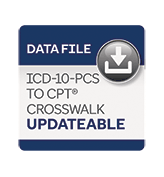 image of ICD-10-PCS to CPT<sup class="specialChar">&amp;reg;</sup> Crosswalk